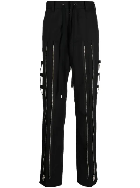 Takahiromiyashita The Soloist zip-detail straight-leg trousers