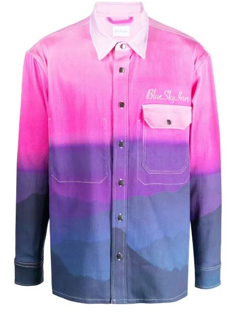 BLUE SKY INN gradient-effect shirt jacket 