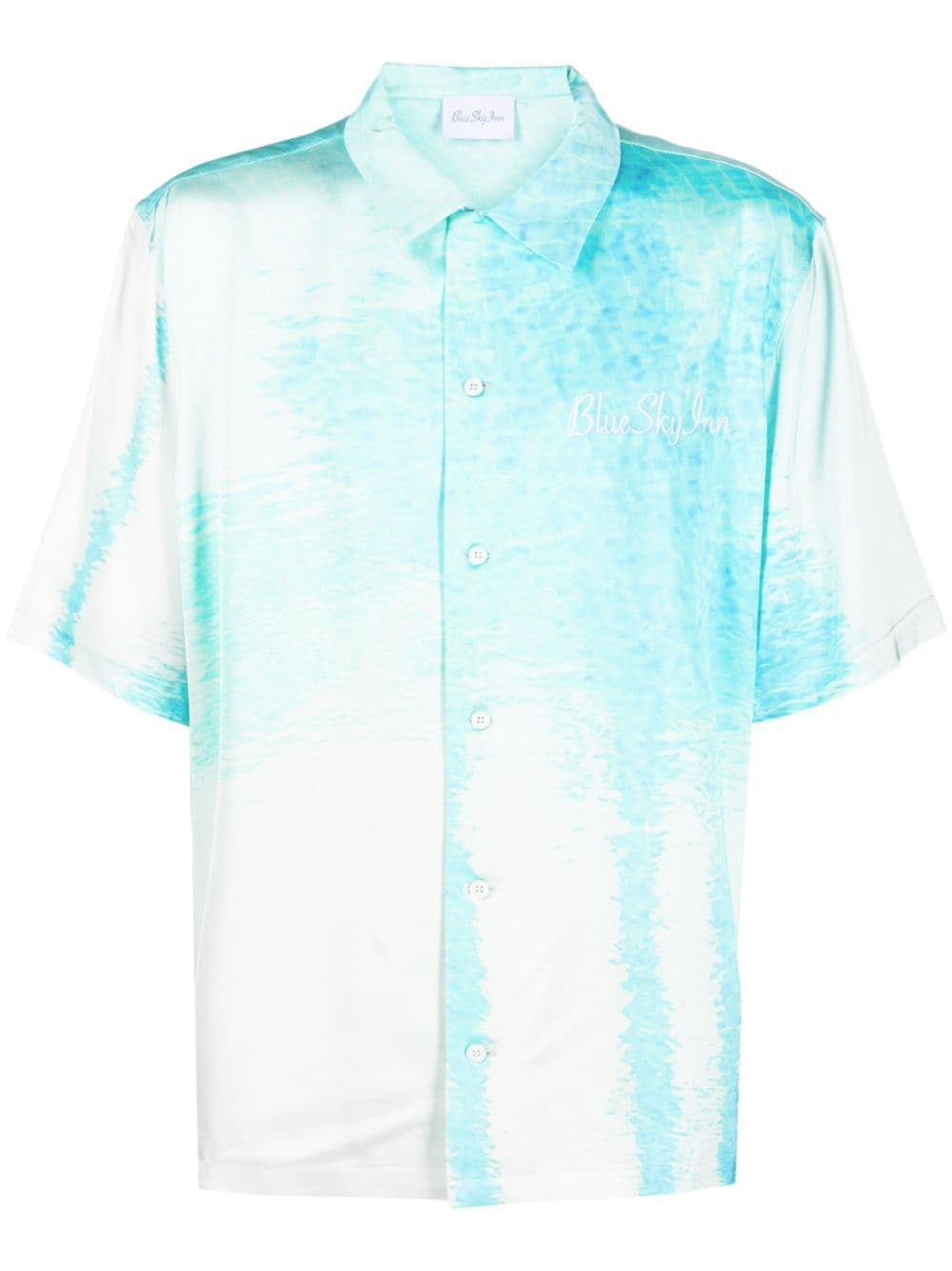 Blue Sky Inn Abstract-print Short-sleeve Shirt In Blue