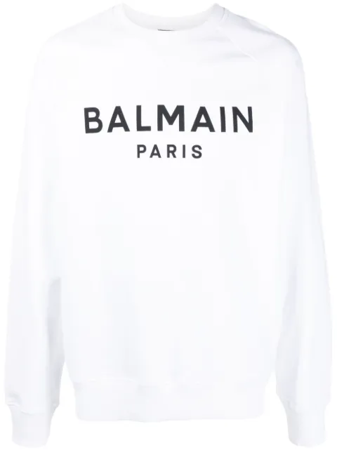 Balmain logo-print cotton sweatshirt