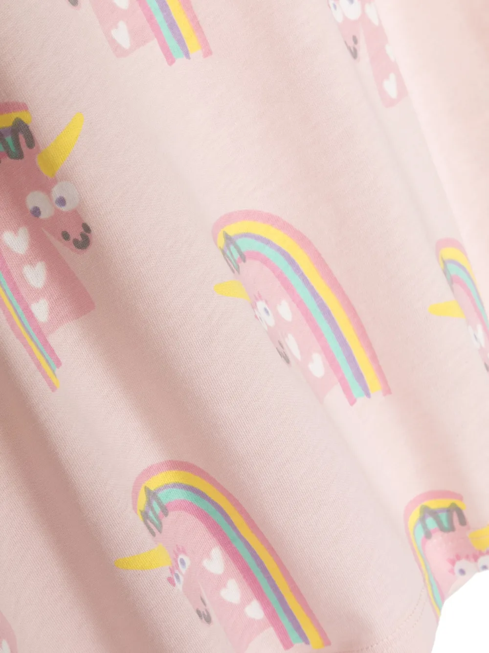 Stella Mccartney Unicorn-print Cotton T-shirt In Pink