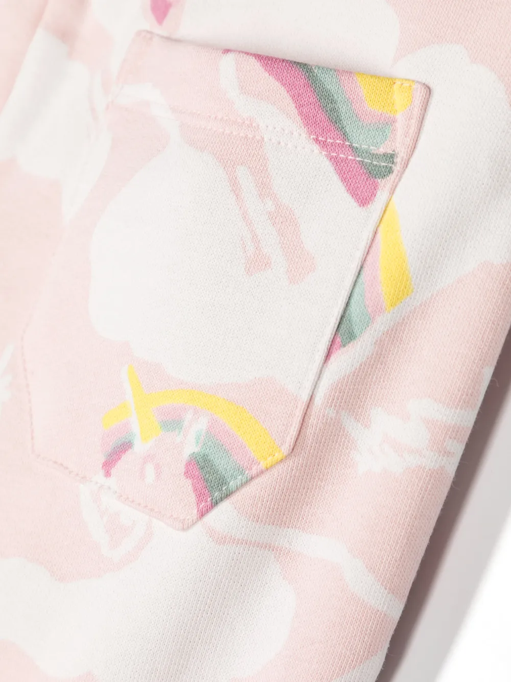 Stella Mccartney Unicorn-print Cotton Track Pants In Pink