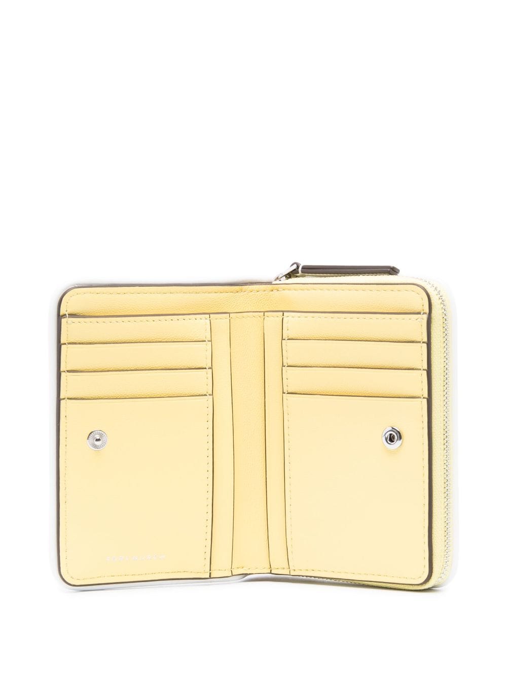 Shop Tory Burch Fleming Diamond-pattern Wallet In Yellow