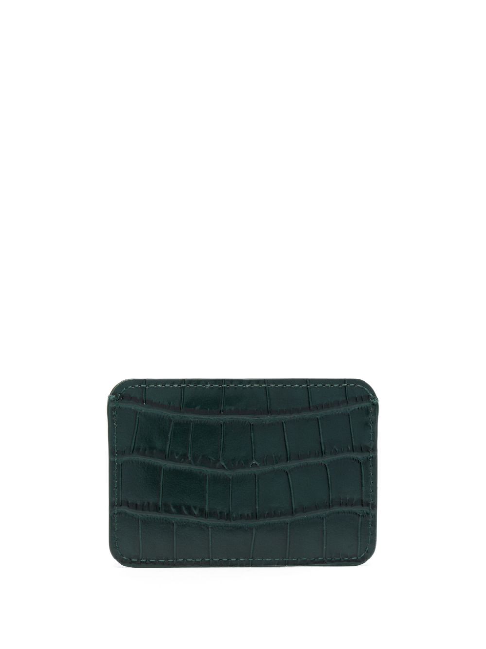 Maje Clover embossed-crocodile leather cardholder - Groen