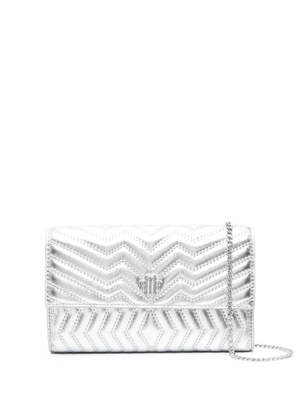 Maje logo-plaque Quilted Clutch Bag - Farfetch