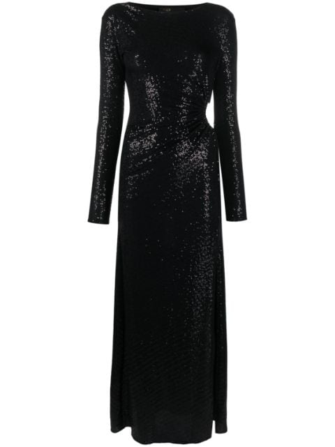 Maje cut-out sequinned dress