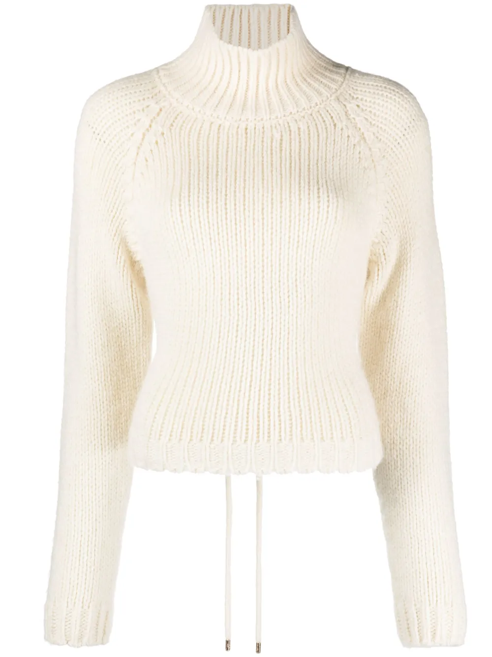 Maje Open-back Wool Jumper In White