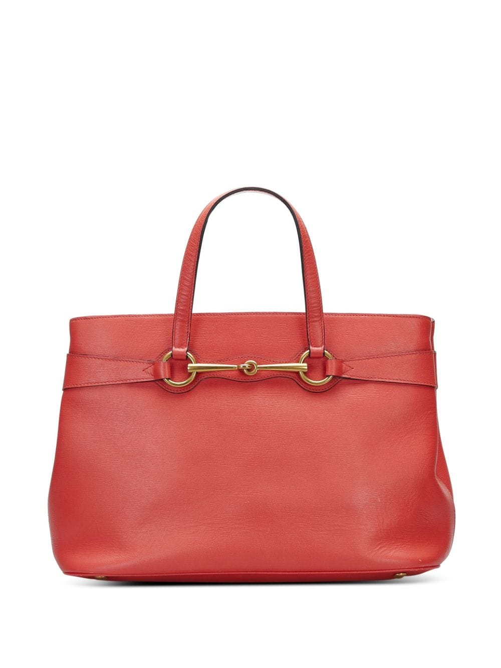 Pre-owned Gucci Bright Bit Leather Handbag In Orange