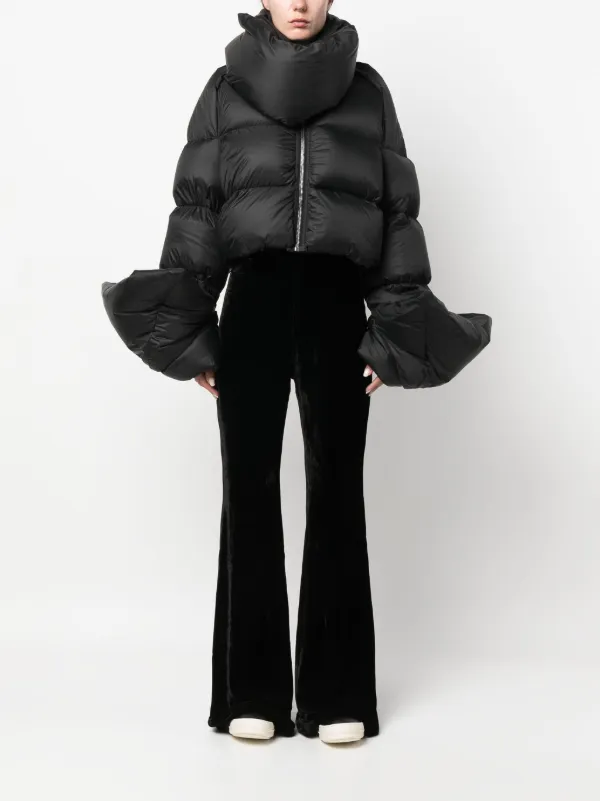 Rick owens shop cropped puffer jacket