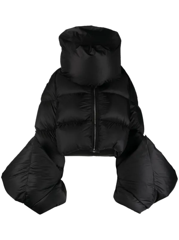 Rick Owens Cropped Puffer Jacket in Black