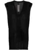 Rick Owens semi-sheer cotton tank top - Black