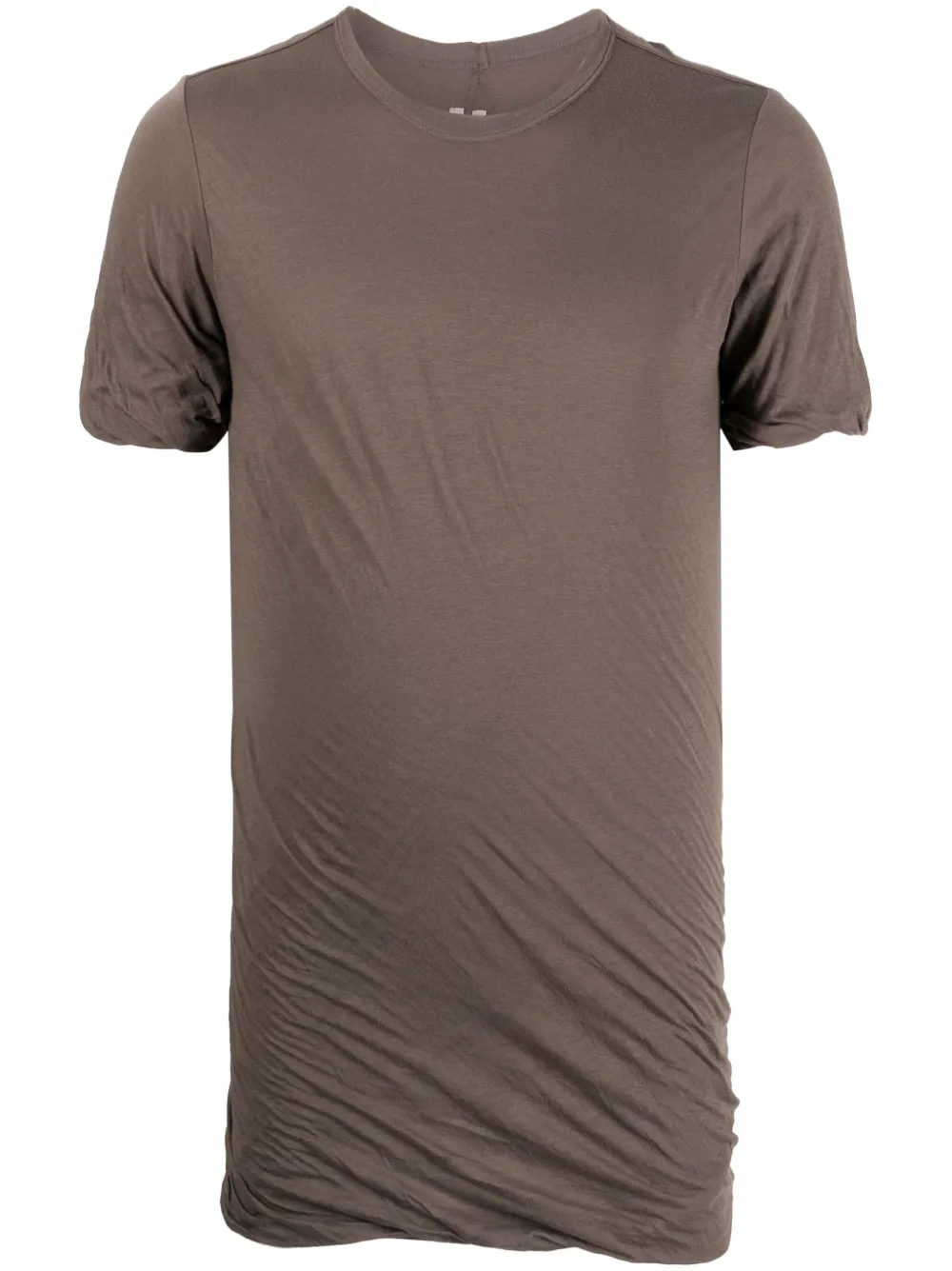 Shop Rick Owens Double Ss Organic Cotton T-shirt In Grey