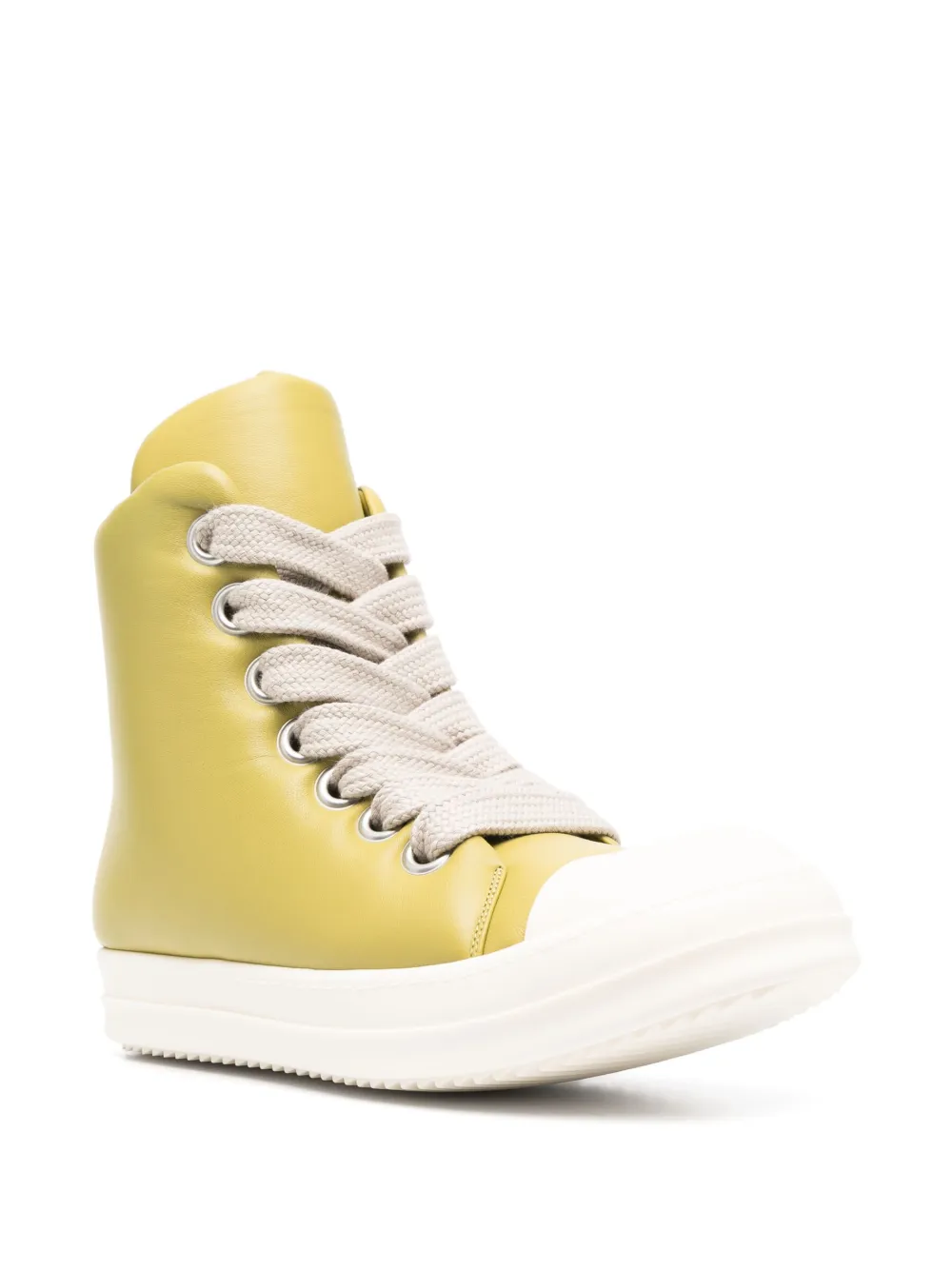 Rick Owens hightop Padded Leather Sneakers Farfetch