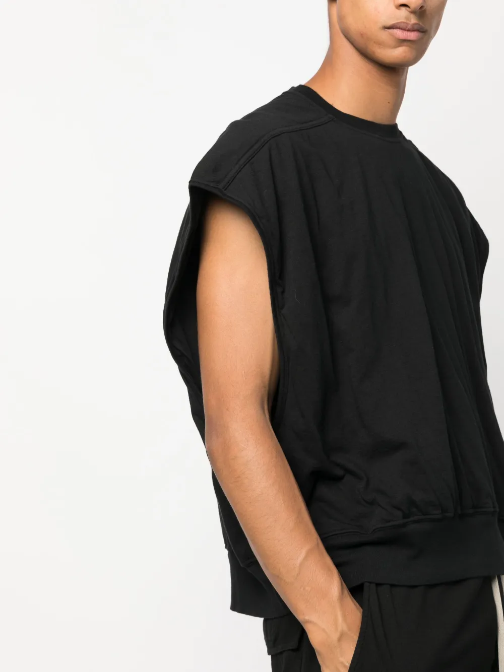 Rick Owens Jumbo Tatlin Sleeveless Organic Cotton Sweatshirt