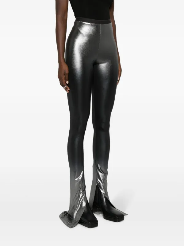 Rick Owens Lilies Carmen メタリック フレアパンツ | シルバートーン