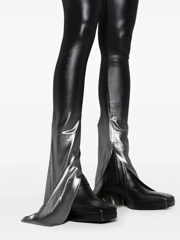 Rick Owens Lilies Carmen メタリック フレアパンツ | シルバートーン