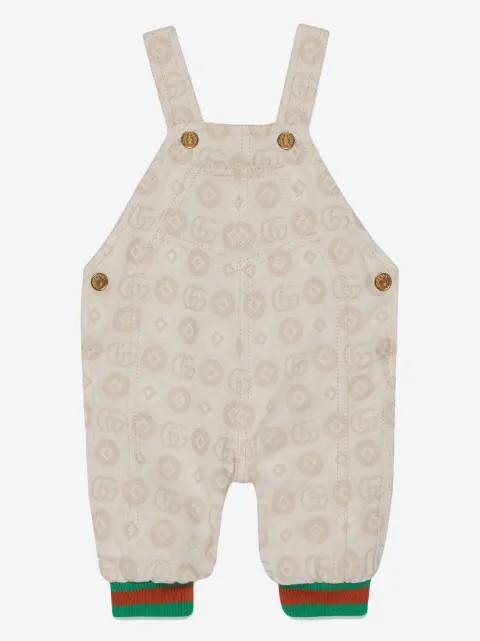 Gucci Kids Double G cotton overalls