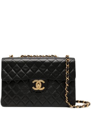 CHANEL, Bags, Vintage Chanel Double Flap 27 Quilted Cc Logo Lambskin Chain  Shoulder Bag