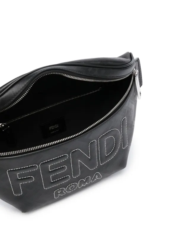 Fendi black leather belt bag best sale