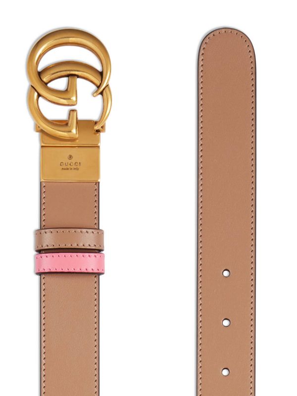 GG Leather Belt in Pink - Gucci