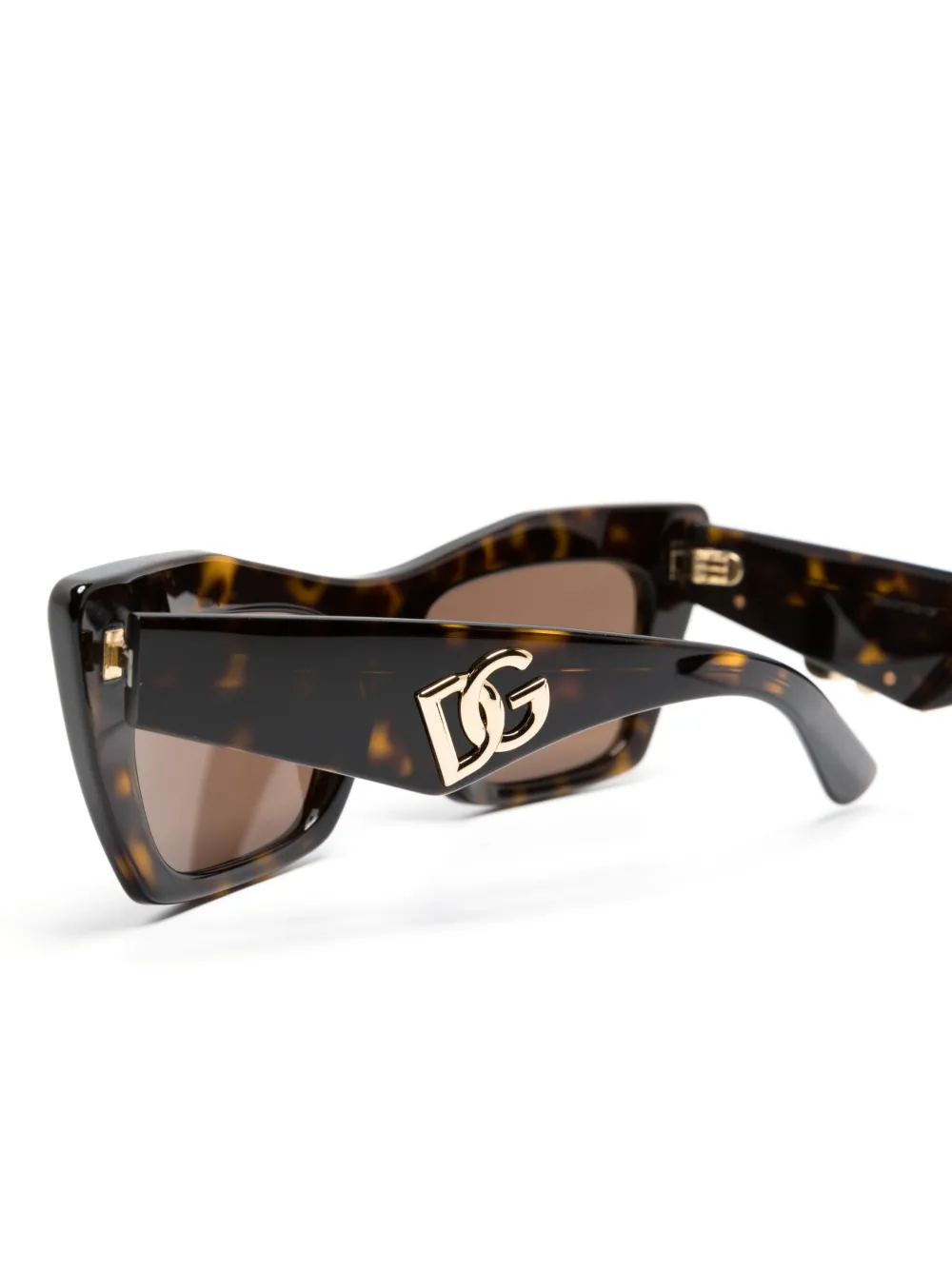 Dolce And Gabbana Eyewear Tortoiseshell Effect Cat Eye Sunglasses Farfetch