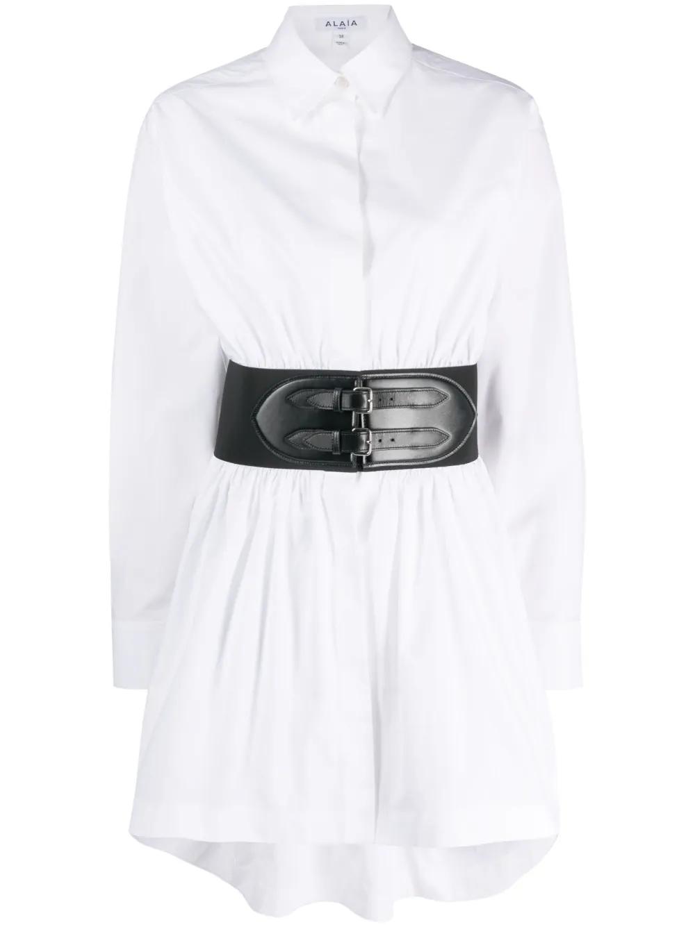 Alaïa belted cotton shirt | White | Image 1
