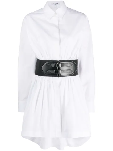 Alaïa belted cotton shirt