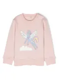 Stella McCartney Kids unicorn-print cotton sweatshirt - Pink