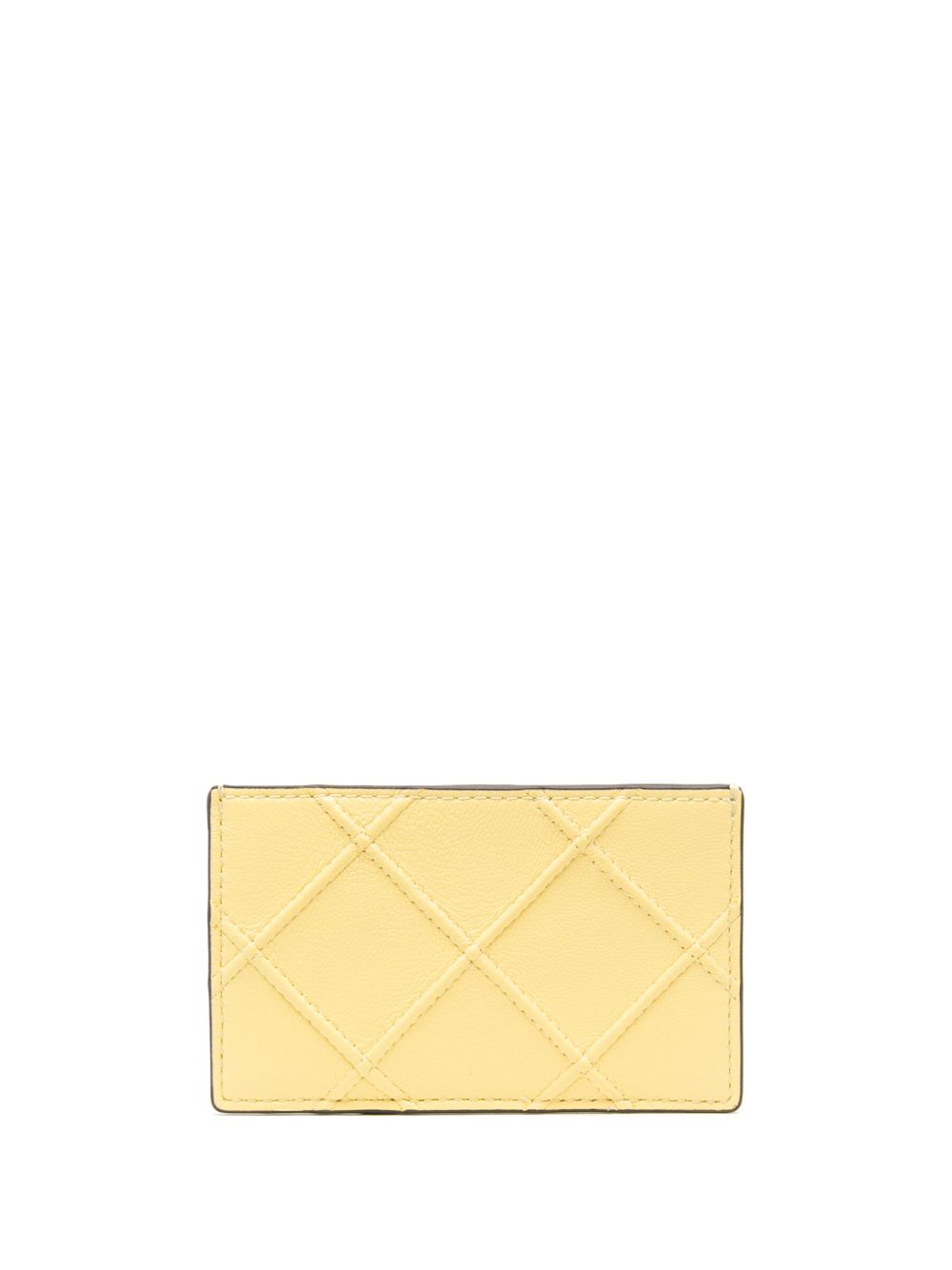 Tory Burch Fleming diamond-pattern cardholder - Geel