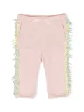 Stella McCartney Kids fringed cotton track pants - Pink