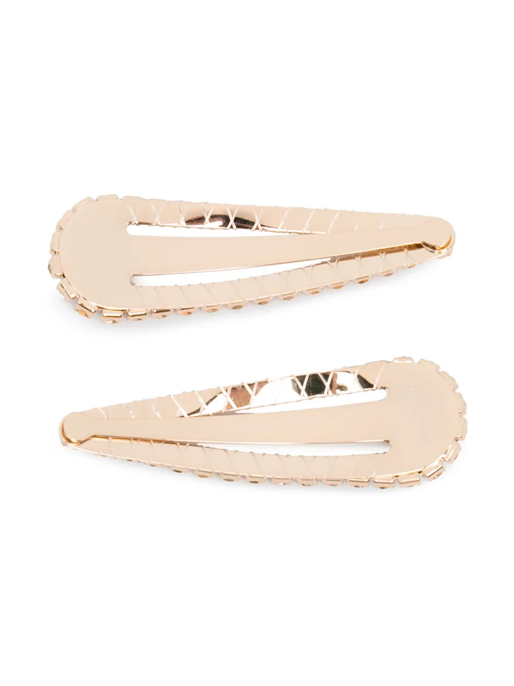 Tory Burch crystal-embellished hair clip set - Goud