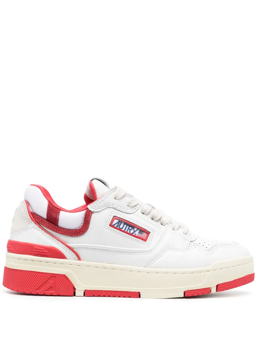 Autry 'clc' White Sneakers With Logo Patch On The Tongue And Logo Print On The Heel In White