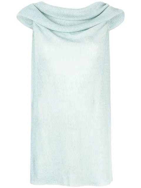 VITELLI draped-design sleeveless top 