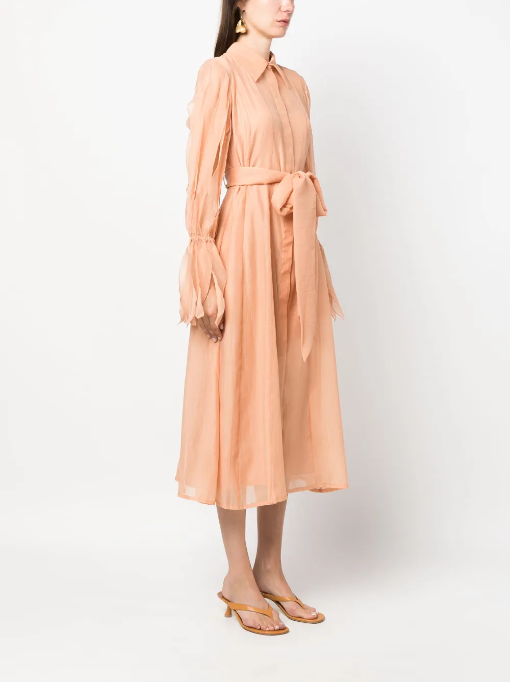 Baruni Oprah midi shirt dress - Oranje