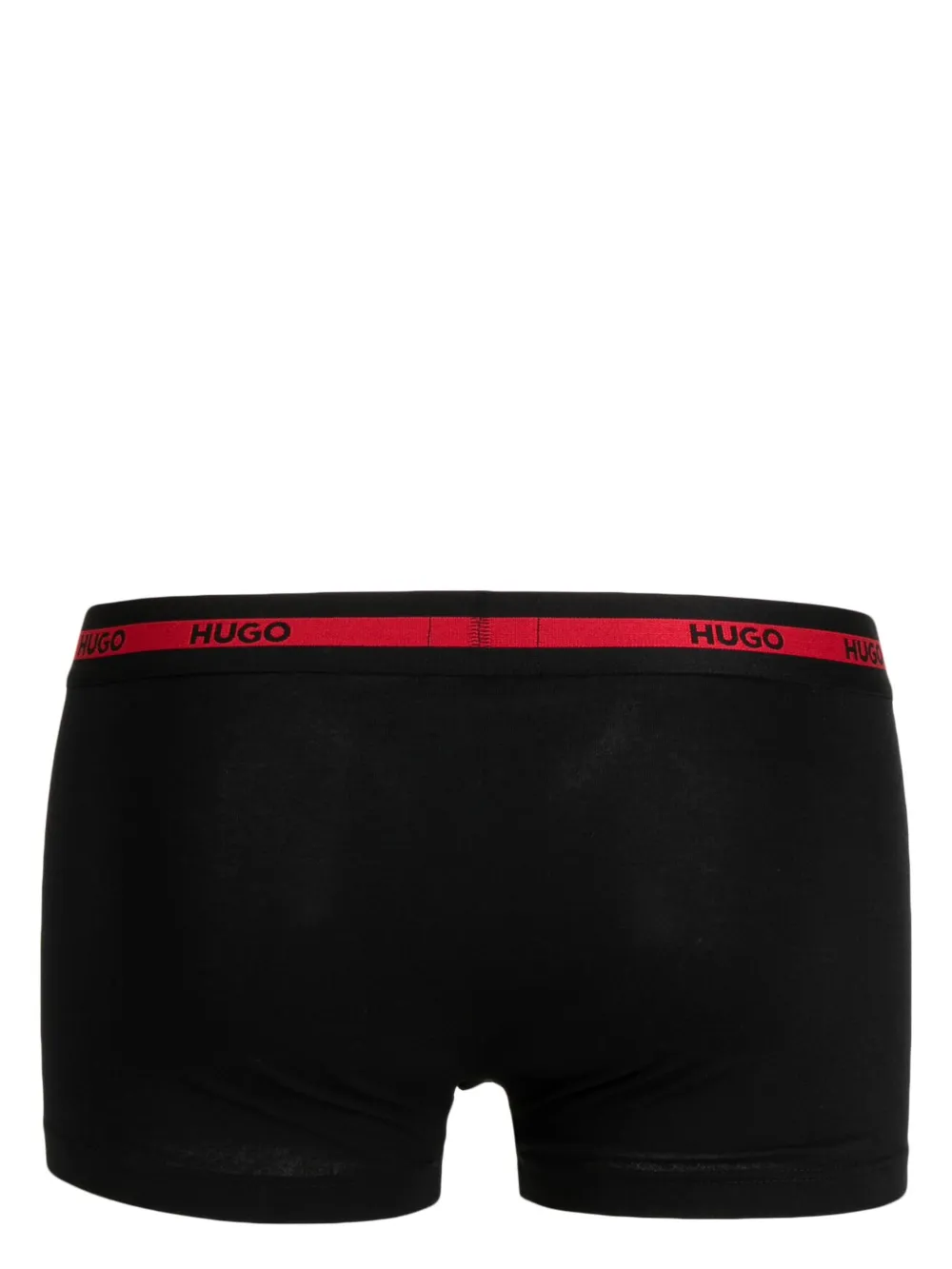 Shop Hugo Boss Three-pack Logo-waistband Boxers In Black