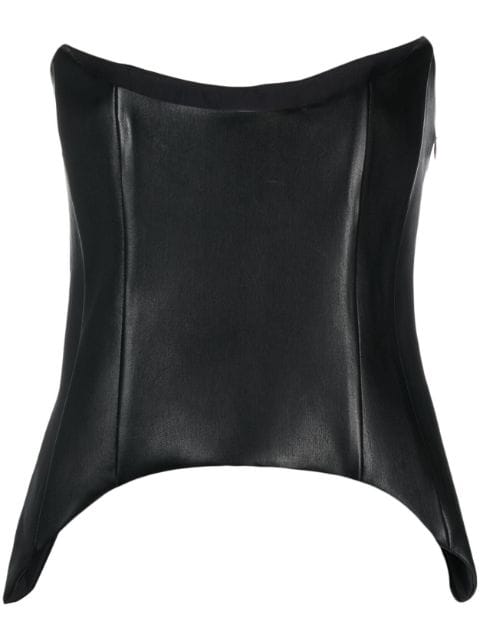 Mônot leather bustier top