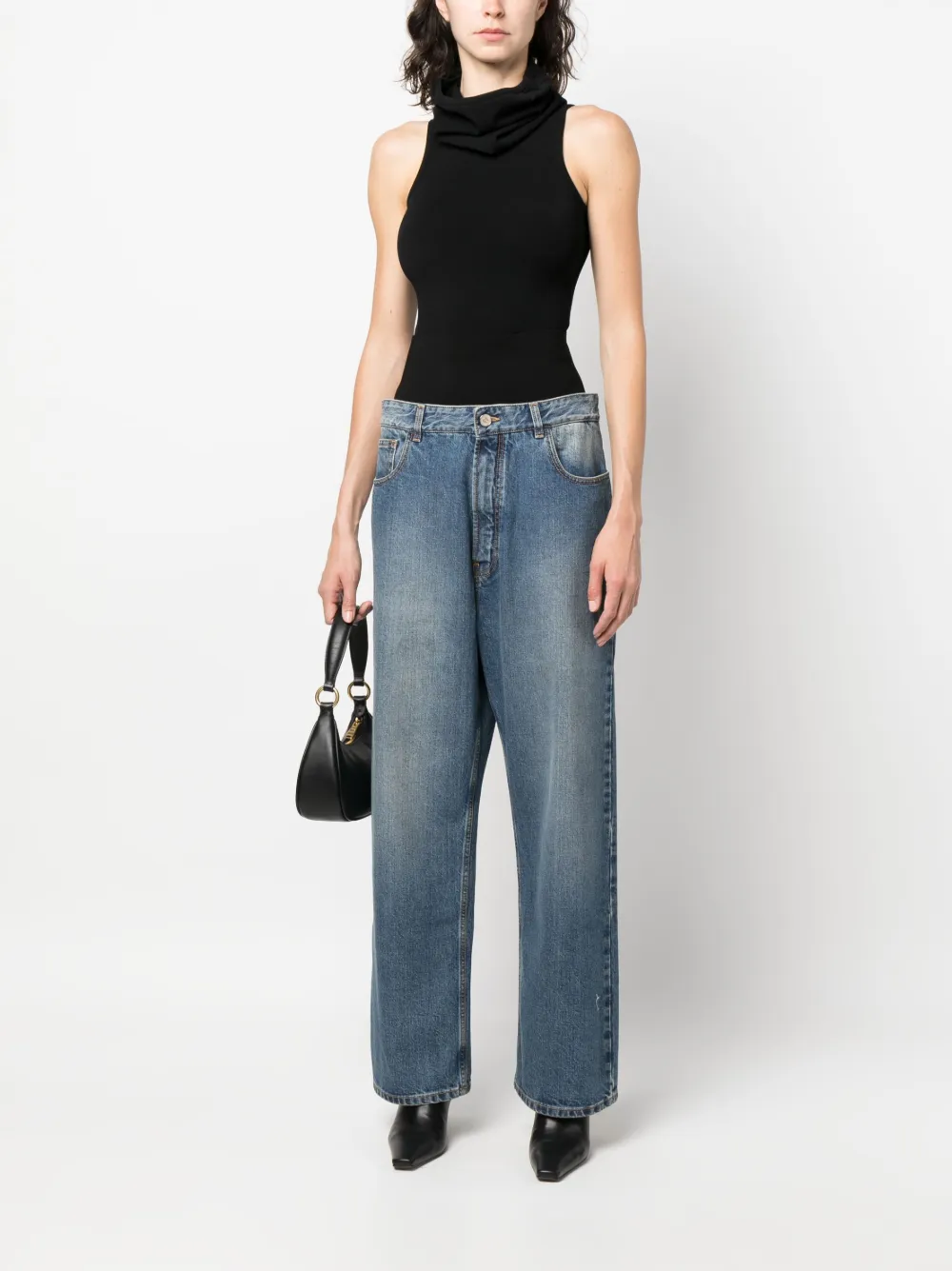 Alaïa knit belt straight-leg jeans | Straight-Leg Jeans | Image 2