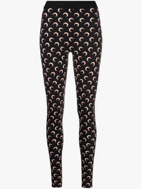 Marine Serre moon printed jersey leggings