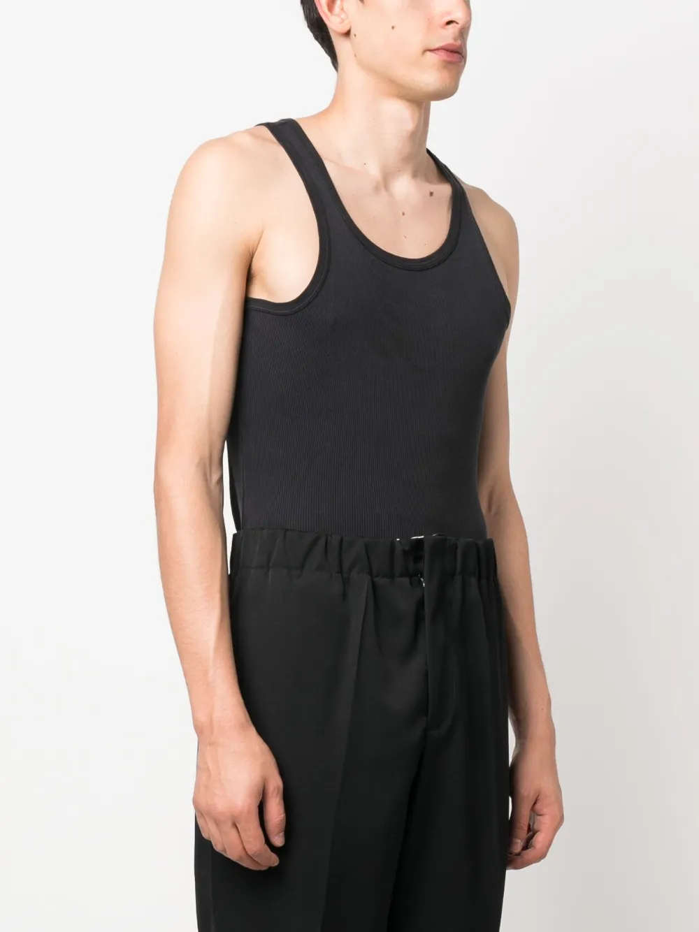 JIL SANDER ELASTICATED-WAISTBAND TAPERED TROUSERS