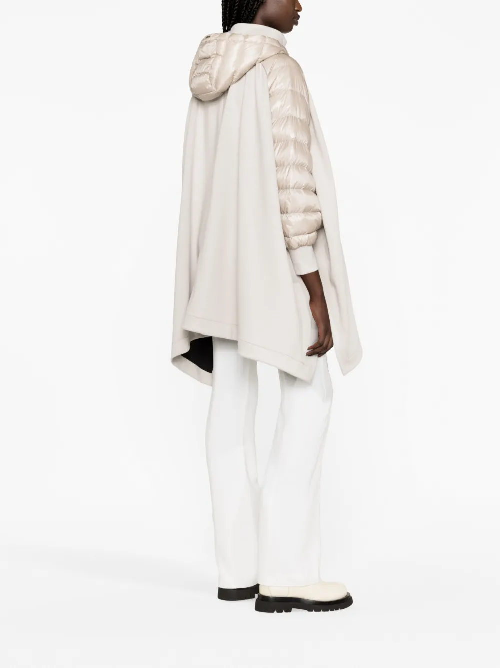  Herno Draped Hooded Coat - Neutrals 