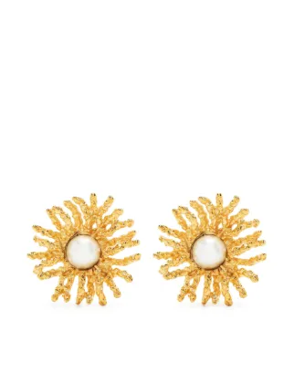 Kenneth jay lane hot sale coral earrings