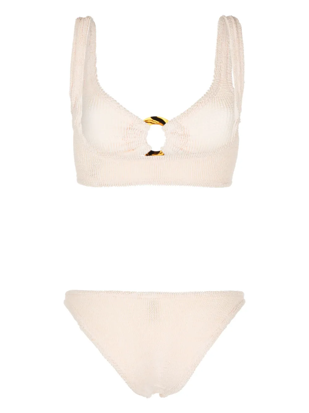Hunza G Gekreukte bikini Beige