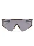 Balmain Eyewear logo-print shield-frame sunglasses - Black