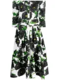 Samantha Sung Audrey floral print pleated dress - White