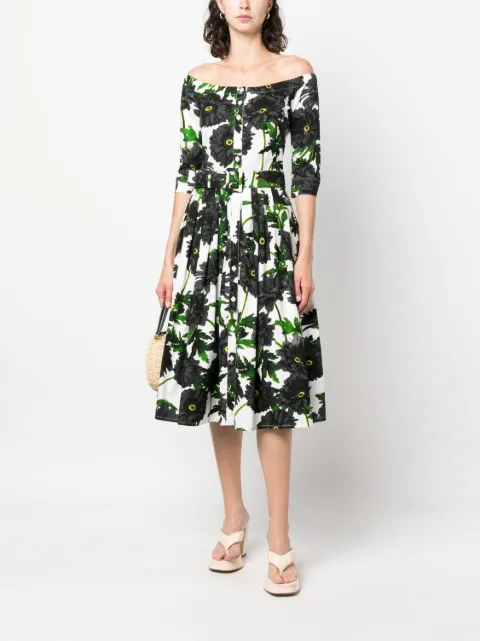 Samantha Sung Audrey floral print pleated dress AUDREYDRESS2092 - 1
