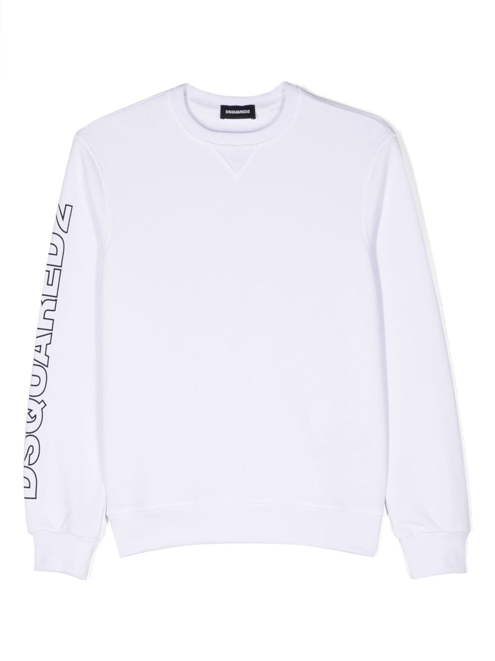 Shop Dsquared2 Logo-print Cotton Sweatshirt In White