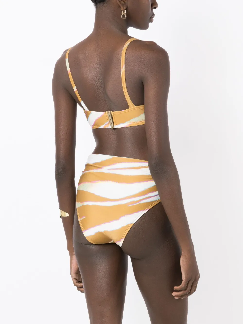 Lenny Niemeyer Oryx High-waisted Bikini Botoms In Brown