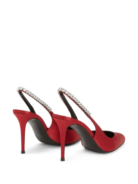 Giuseppe Zanotti Rachyl crystal-embellished satin pumps I350002006 - 2