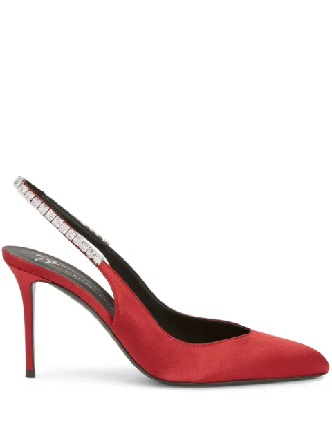 Giuseppe Zanotti Rachyl crystal-embellished satin pumps I350002006 - 0