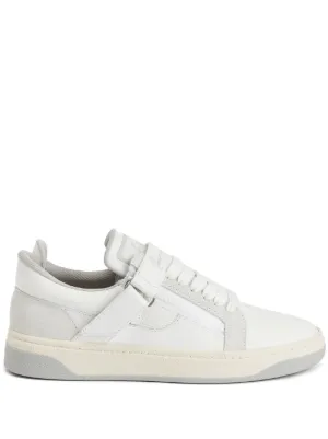 Giuseppe Zanotti GZ94 ダブルジップ ローカットスニーカー | ホワイト
